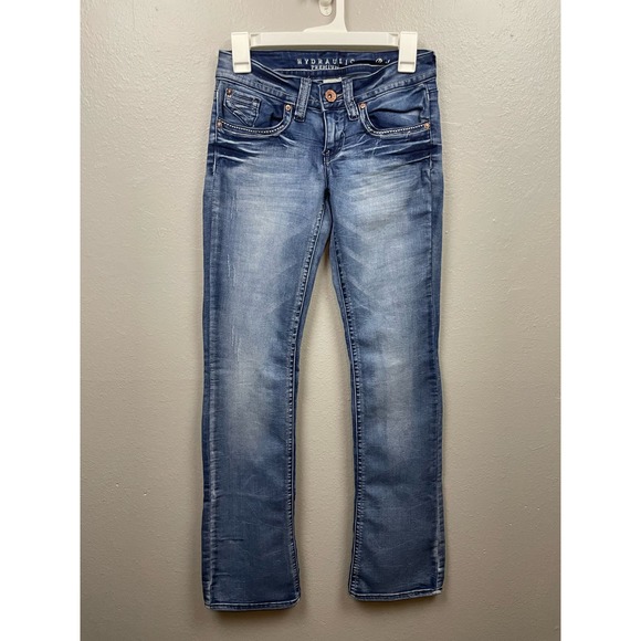 SOLD Hydraulic women’s low rise bailey jeans sz 4 slim boot cut y2k tall - Picture 1 of 7